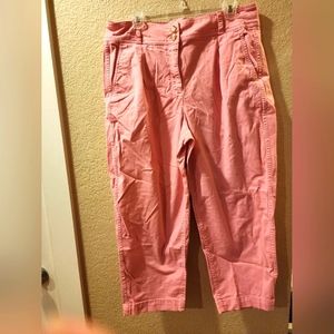 ⭐️J.Crew Womens Pleated Capri Size 14 Chino Pink